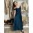 Langes, elegantes Kleid Carmen mit Trägern für Damen ADELE (M/L/XL, Einheitsgröße) ITALIENISCHE MODE IM4251147/DUR