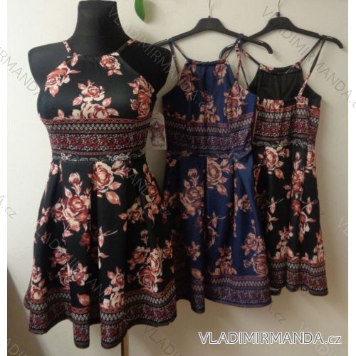 Sommer-Frauenkleid (uni sl) ITALIENISCHE Mode IM9171449
