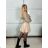 Damen-Kurzarmjacke (S/M ONE SIZE) ITALIAN FASHION IMPDY23MDUE10204 beige S / M / L