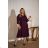 Trägerloses langes Partykleid aus Satin für Damen (34-42) POLISH FASHION PMLEL24NATHALIE 50 Wein