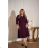 Trägerloses langes Partykleid aus Satin für Damen (34-42) POLISH FASHION PMLEL24NATHALIE 50 Wein