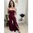 Sommerkleid Carmen aus Musselin für Damen (Einheitsgröße S/M) ITALIAN FASHION IMWE231506 Rose alte Rose XS/S/M