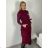 Langarmjacke (Einheitsgröße) ITALIAN MODA IMC17324 S / M / L Wein