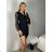 Strickjacke gestrickte Langarmfrauen (UNI S / M) ITALIAN FASHION IMD20425 S / M schwarz