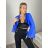 Eleganter Damen Bolero mit langen Ärmeln (S/M ONE SIZE) ITALIAN FASHION IM9235170 S / M / L Königsblau