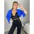 Eleganter Damen Bolero mit langen Ärmeln (S/M ONE SIZE) ITALIAN FASHION IM9235170 S / M / L Königsblau