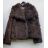 Pelziger Wintermantel, langärmlig, Damen, Oversize (46/48/50, Einheitsgröße), Italienische Mode, IMD25198