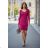 Kleid übergroße Kurzarm Damen (UNI S-L) ITALIAN FASHION IMD20187