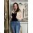 Eleganter Damen Bolero (uni sl) ITALIENISCHE Mode IMC18343 -   schwarz -   M / L