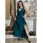 Šaty elegantní společenské na ramínka dámské (S/M ONE SIZE) ITALSKÁ MÓDA IM325100/DUR L / XL braun