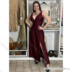 Šaty elegantní společenské na ramínka dámské (S/M ONE SIZE) ITALSKÁ MÓDA IM325100/DUR