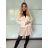 Leichter Kurzarmpullover für Damen (S/M/L ONE SIZE) ITALIAN FASHION IMWKK252585 M/L/XL beige