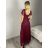 Langes glitzerndes Kleid, kurze Ärmel, Damen (S/M/L ONE SIZE) ITALIAN FASHION IMPSH2423589