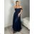 Langes, glitzerndes Tüll-Partykleid Carmen mit Trägern für Damen (Einheitsgröße S/M/L) ITALIENISCHE MODE IMC24429