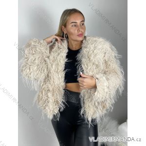 Pelzmantel, flauschig, Winter, langärmlig, Damen (Einheitsgröße S/M/L) ITALIENISCHE MODE IMM259411LS/DUR