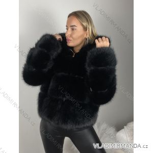 Pelzmantel, flauschig, Winter, langärmlig, Damen (Einheitsgröße S/M/L) ITALIENISCHE MODE IMM259411LS/DUR
