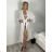 Kurzärmeliger Chiffon-Badeanzug für Damen (Einheitsgröße S/M) ITALIAN FASHION IMPMD2434299