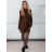 Elegantes Damenkleid mit langen Ärmeln (S/M EINHEITSGRÖSSE) ITALIAN FASHION IMPBB23B20866