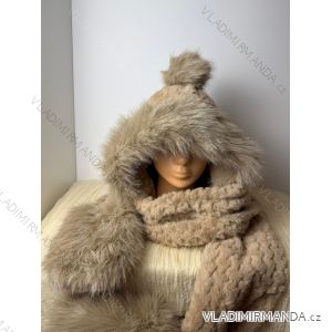Damen Wintermütze mit Bommel (EINHEITSGRÖSSE) PERFECT POLISH FASHION PVE25001
