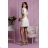 Trägerloses Partykleid aus Tüll für Damen (S/M/L ONE SIZE) ITALIAN FASHION IM923001 weiß 34