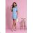 Trägerloses Partykleid aus Tüll für Damen (S/M/L ONE SIZE) ITALIAN FASHION IM923001 blau 34