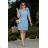 Trägerloses Partykleid aus Tüll für Damen (S/M/L ONE SIZE) ITALIAN FASHION IM923001 blau 34