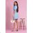 Trägerloses Partykleid aus Tüll für Damen (S/M/L ONE SIZE) ITALIAN FASHION IM923001 blau 34