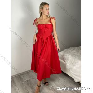 Langes Sommerhemdkleid mit Trägern für Damen (S/M/L ONE SIZE) ITALIAN FASHION IMPBB25B25107