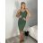 Midi-Sommerkleid mit Trägern für Damen (S/M EINHEITSGRÖSSE) ITALIAN FASHION IMWB23135 -   schwarz -   XS/S