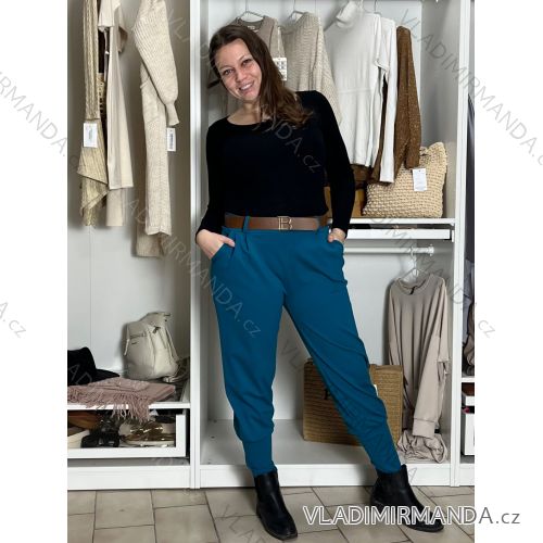 Lange Sommer-Haremshose für Damen (42/44/46 Einheitsgröße) ITALIAN FASHION IM424361 S / M / L modrá petrolejová