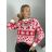 Damen-Langarmpullover (uni L / XL) ITALIAN MODA IM7191009 rot S / M / L