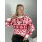 Damen-Langarmpullover (uni L / XL) ITALIAN MODA IM7191009 rot S / M / L