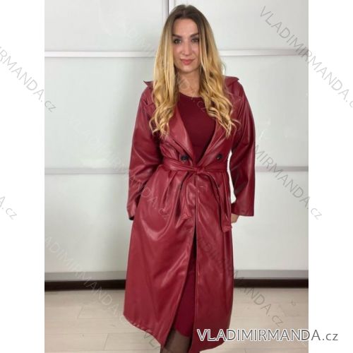 Langes Chiffon-Kurzarmkleid für Damen (S/M ONE SIZE) ITALIAN FASHION IMWGS231048 S / M / L Wein