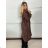 Langes Chiffon-Kurzarmkleid für Damen (S/M ONE SIZE) ITALIAN FASHION IMWGS231048
