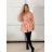 Langärmeliger Alpaka-Mantel für Damen (Einheitsgröße S/M/L) ITALIAN FASHION IMWCW23010 S / M / L Rose alte Rose