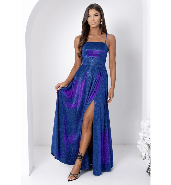 Trägerloses langes Partykleid aus Satin für Damen (34-42) POLISH FASHION PMLEL24NATHALIE