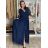 Damen Plus Size (42-46) langes elegantes ärmelloses Partykleid POLISH FASHION PMLBC23265-10 dunkelblau 40