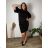 Kurzarmkleid für Damen in Übergröße (L-3XL) POLISH FASHION PMF20013 42 schwarz