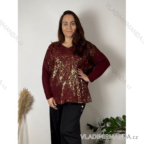 Lange Sommer-Haremshose für Damen (42/44/46 Einheitsgröße) ITALIAN FASHION IM424361 54/56/58 Wein