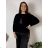 Strickkleid a-Pullover Extended Long Sleeve Damen Plus Size (XL / 2XL ONE SIZE) ITALIAN FASHION IM4212261 -   Wein -   M / L