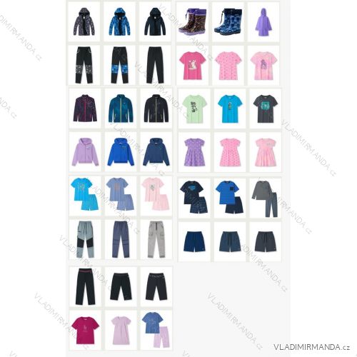 Jacken, T-Shirts, Sweatshirts, Gummistiefel, Regenmäntel, Kleider, Pyjamas, Shorts, Leggings, Westen, Jogginghosen, Jeans für Kinder, Teenager, Jungen und Mädchen Wolf WOLF2026SPRING