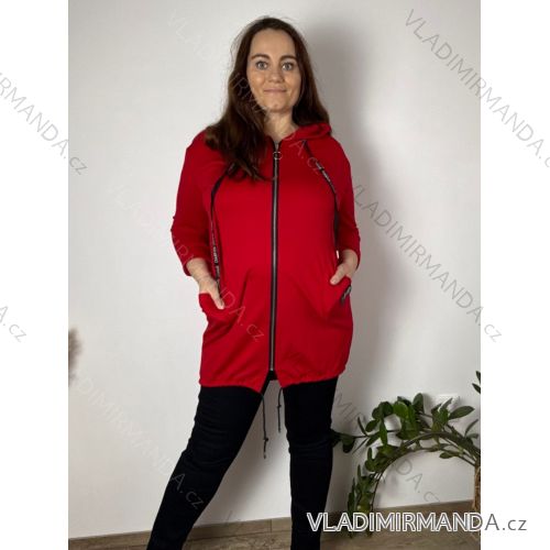 Übergroßer gestrickter Langarmpullover für Damen (S/M EINHEITSGRÖSSE) ITALIAN FASHION IMSN2416125 46/48/50 rot