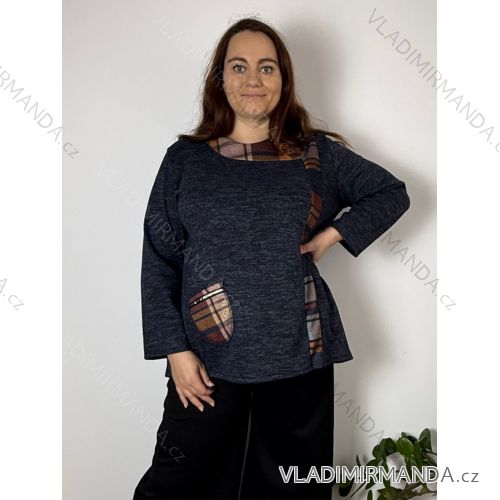 Langarm-Tunika für Damen in Übergröße (XL-4XL) POLISH FASHION PMWG23KARIN