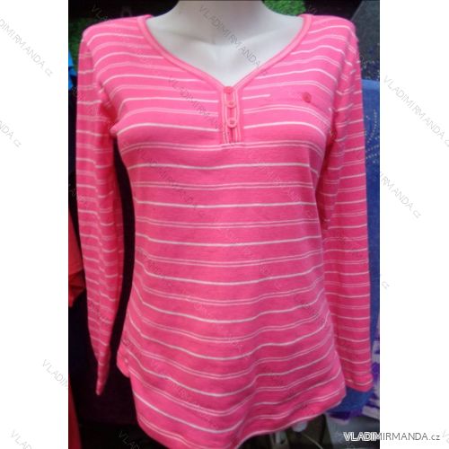 T-Shirt Langarm Damen Streifen (m-2xl) DONNA A35