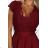 242-5 ANNA Spitzenkleid mit Ausschnitt und ausgestelltem Rock - bordeauxrot