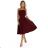 641-1 VIVIENNE Korsett-Midikleid mit ausgestelltem Rock für besondere Anlässe - bordeauxrot