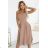 641-2 VIVIENNE Korsett-Midikleid mit ausgestelltem Rock für besondere Anlässe - beige