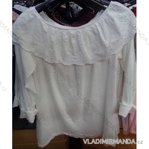 T-Shirt Tunika lange Ärmel übergroß (uni xl-3xl) ITALIENISCHE Mode IMC1739
