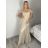 Langes, glitzerndes Tüll-Partykleid Carmen mit Trägern für Damen (Einheitsgröße S/M/L) ITALIENISCHE MODE IMC24429