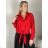 Damen Satin Langarmhemd (S/M/L ONE SIZE) ITALIAN FASHION IM322560